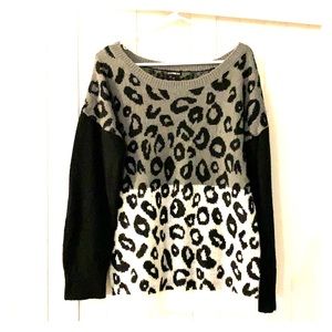 Large cheetah print express sweater